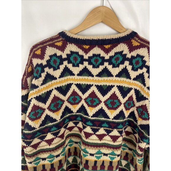 Ralph Lauren Chaps Multi-Coloured Cotton Oversized Sweater Womens Size XL - Picture 7 of 12